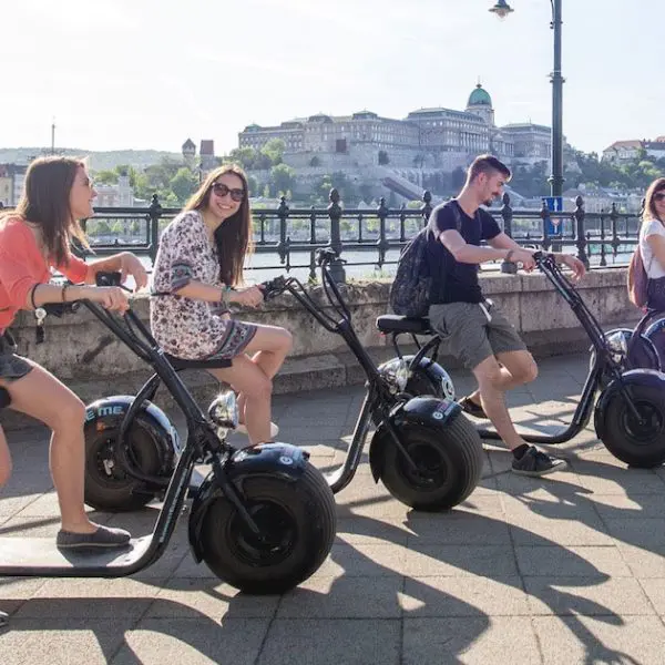 E-scooter Tour in Budapest with Buda Castle panorama