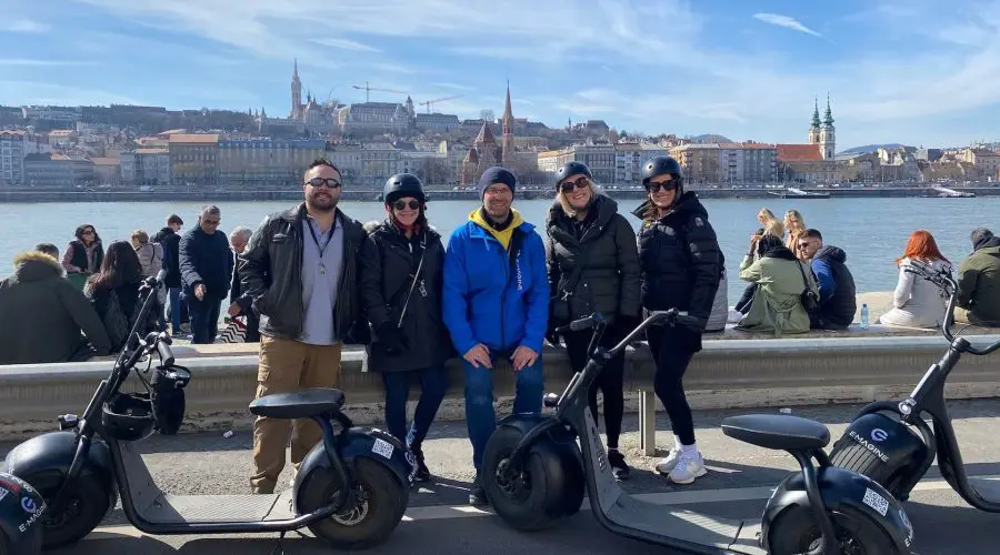 Happy people with their guide on a Private Tour