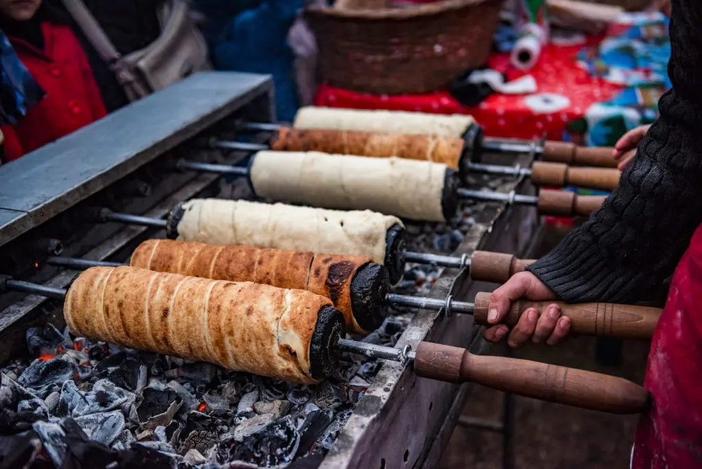 chimney cakes at a Christmas Market