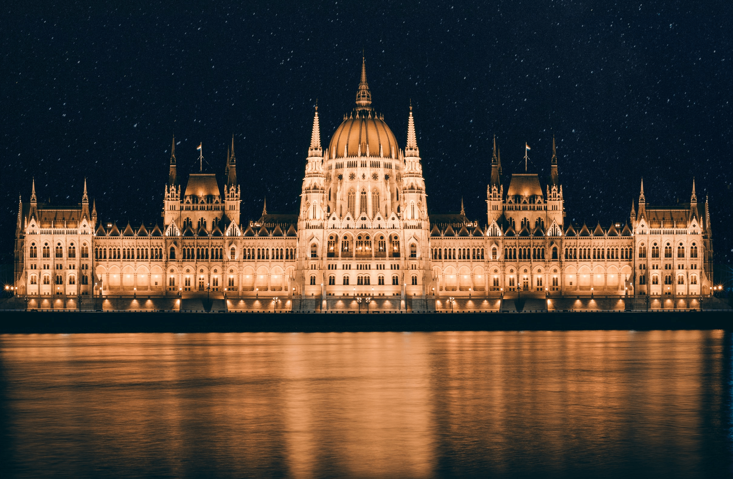 The view from our Buda office at night.