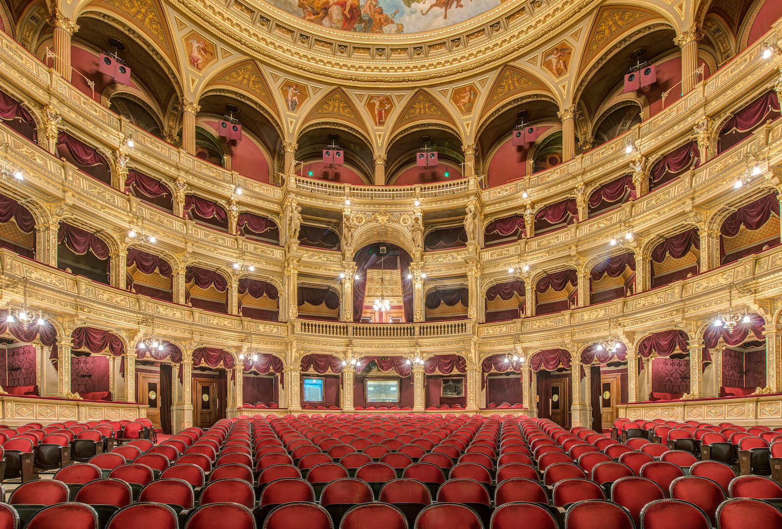 Interior of hungarian state opera house